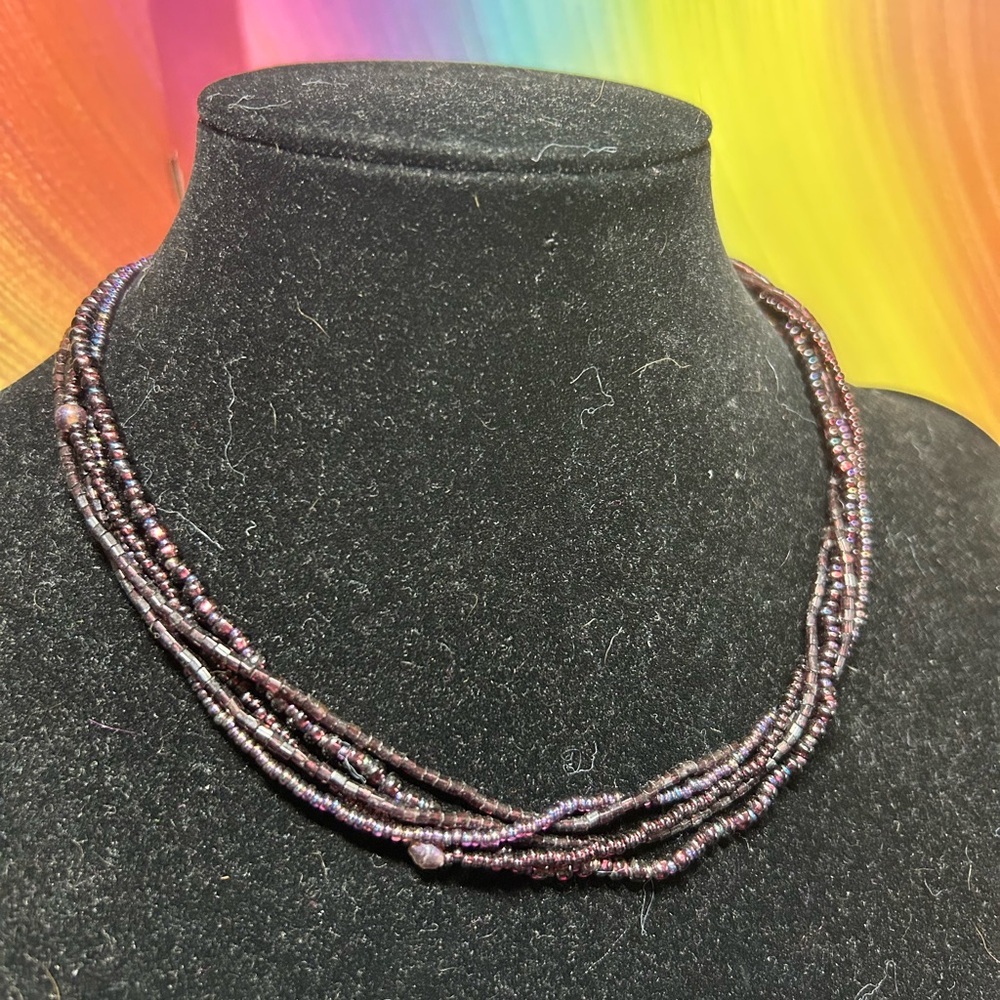 Elegant Multi-Strand Beaded Necklace